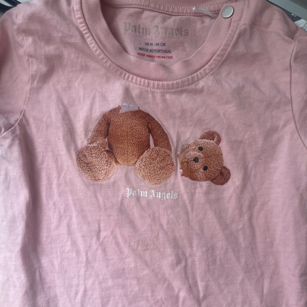 Palm Angels Light Pink Teddy Bear Tee